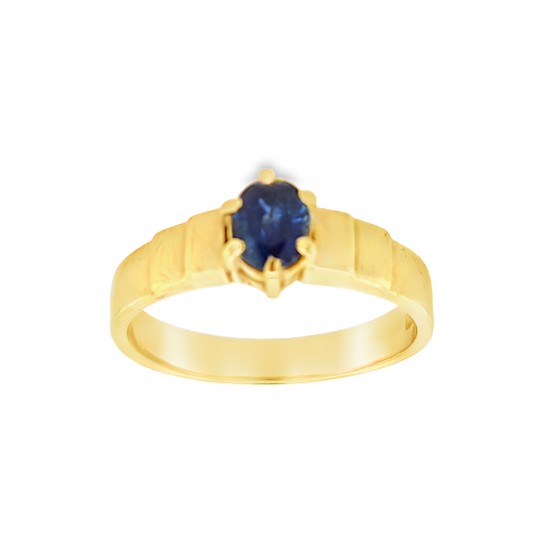 Pre Owned 18ct Sapphire Solitaire Ring ZA512